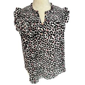 LOFT Leopard Print Sleeveless Top, EUC, M
